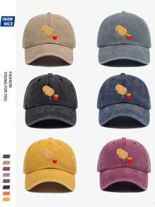 1pc Amusing Potato And Fries Graphic, Unisex Print Baseball Cap, Breathable, Adjustable Size, Humorous Pop Art Truck Driver Hat, Brimmed Pop Pop, Fun Gift, Casual Sunshade Hat For Men & Women, Valentine's Day Gift