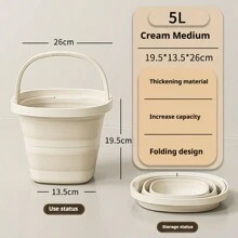 1 pieza, Cubo plegable, Cubo portátil, Cubo plegable para lavar el coche, Para la limpieza del hogar, Campamento al aire libre, Cubo portátil para pesca y viajes, Cubo para lavar el coche, Multiusos, Esencial para autocaravana, Ahorra espacio, Suministros de limpieza, Pequeña herramienta para el hogar