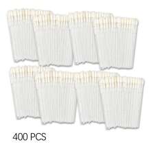 Waloshow 50-500件批发价大容量一次性唇刷睫毛刷便携式口红刷水晶杆天鹅绒唇彩刷眉刷清洁棒独立包装