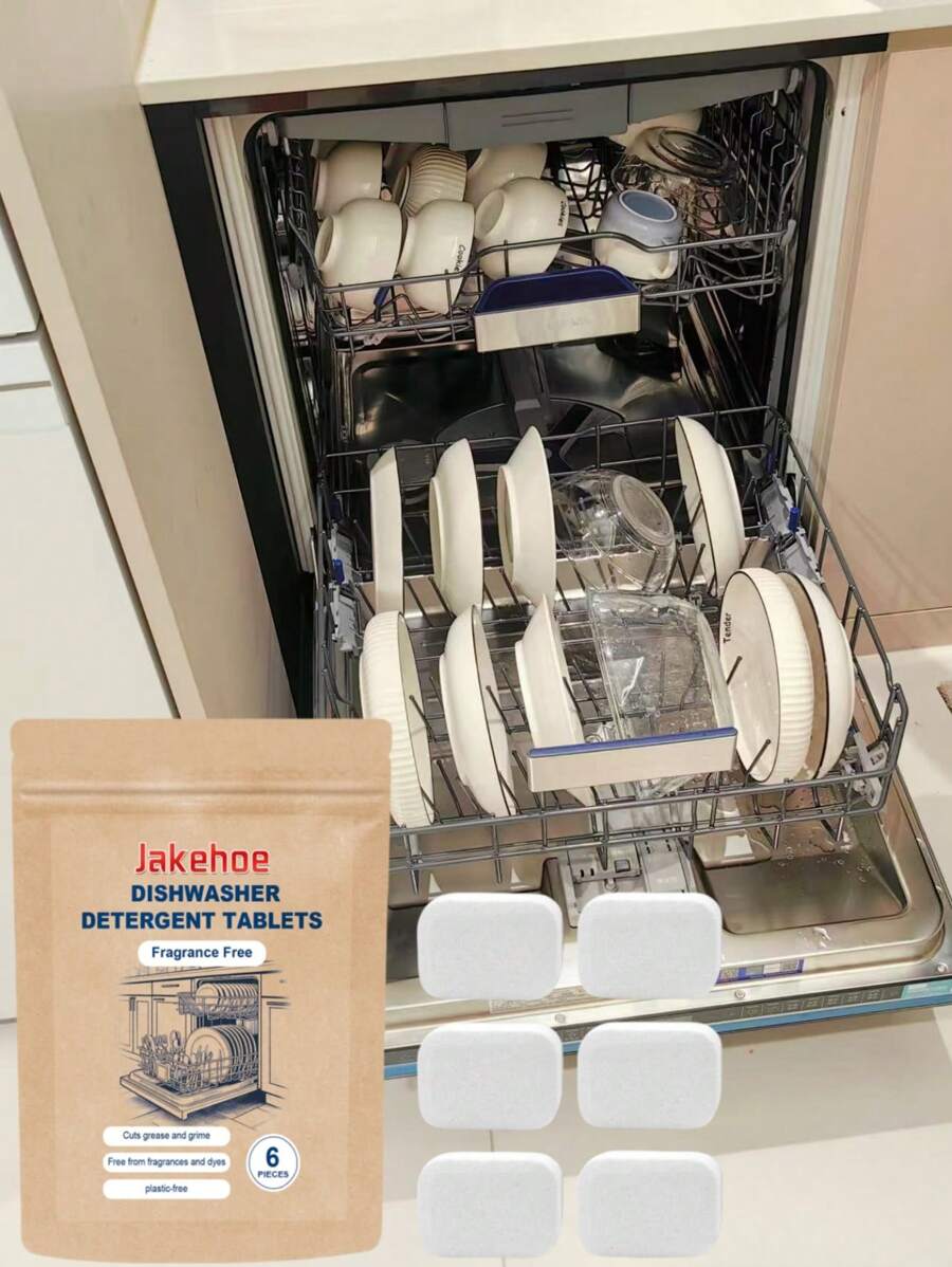 洗碗机清洁片、家用除臭泡腾洗涤剂清洁垫 - 彩色 - 查看 1