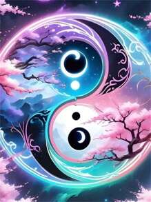 1 Stück Ölgemälde nach Zahlen Set Frauenportrait auf Leinwand, handgefertigte Bilder nach Zahlen Eule Hund Giraffe Tieraugen Landschaft Zeichnung auf Leinwand, Wohnzimmer Dekoration - Verschiedenfarbig - Übersicht 13