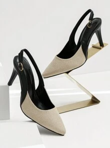 New Style Women's Pointed Toe High Heel Mules, Fashionable Elegant Minimalist Design, Comfortable High Heel Shoes