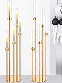 5 Arm 42.5'' Tall Floor Candelabra Gold Candle Holder, Candelabra Centerpieces For Tables, Metal Candlestick Candelabra For Christmas Wedding Home Halloween Party Decoration Gifts Birthday Graduation