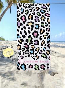 Ein wunderschöner Strandtuch mit Kuh-Muster buntem Muster, stark saugfähig, leicht, perfekt für Sport, klassisches individuelles Text-Logo Microfaser ideal für Strandurlaube, auch als ideales Reisegeschenk.