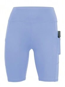 3pcs/Set Women Tight-Fitting Sports Shorts, High Elastic Butt Lifting Yoga Shorts, Slim Fit With Pockets For Running, Workout, Training - Multicolor - View 2