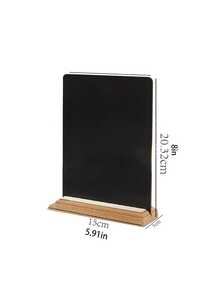 1pc Wooden Mini Chalkboard Sign Stand Food Label Message Board Sign Wedding Birthday Party Table Decoration Stand Display Sign Creative Bar Can Be Erasable Display Message Board - Multicolor - View 7