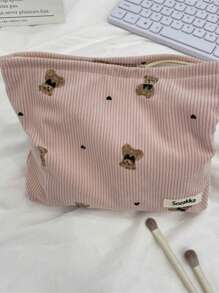 1pc Makeup Bag Corduroy Cute Bear Cosmetic Bag Waterproof, Lipstick Pack, Women Bags For Make Up, Small Bag Storage Makeup Case, Travelling Bags For Ladies, Pencil Case Daily Big Large Capacity Makeup Brushes Holder Travel Toiletry Bag Organizer Make Up Bag, Pencil Pouch Bag, Bags, Makeup Bag, Travel, Make Up Bag, Storage, Makeup Organizer, Makeup Bags, Toiletry Bag, Desk Organiser, Make Up Bag, Travel, Makeup Pouch, Bag, Make Up Pouch, Travel Essentials, Makeup Bags, Travel Essential, Small Makeup Bag,Makeup Pouch,Cosmetic Bag,Travel Essential,Large Capacity,Large Makeup Bag,Christmas Gifts,Pouch,Travel,Gifts For Women Travel Essential,Pouch,Clutch / Small Handbag, Makeup Organizer,Makeup Organize,Pouch,Brush Holder,Mini Pouch,Large Capacity Pouch,Gifts For Women,Christmas Gifts,Gift Ideas For Women - Multicolor - View 14