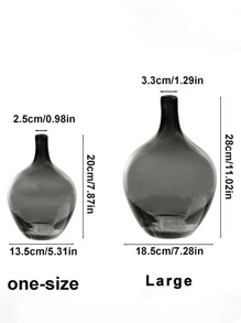 1 pièce Vase en verre noir, vase en cloche de style japonais pour la décoration de la maison, petit vase à fleurs pour les plantes hydroponiques, grand vase à fleurs, convient pour la décoration de la maison, la décoration de la chambre, la décoration de la table à manger, vase en verre.