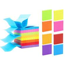 6/8/12/14 Packs Pop Up Lined Sticky Notes 3x3, Easy Post Pop Up Notes Refill, Lined Accordion Style Self-Sticky Note Pads,300 Sheet Pop Up Sticky Notes With Lines, School & Office Accessories - Multicolor - View 16