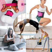 SHIXIONG Waist Trainer For Women, Waist Trimmer Belt For Women, Adjustable Waist And Back Support Girdle, Suitable For Fitness, Sports And Fat Loss - 黑色 - 查看 7