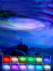 1 件迷人星光灯 - 照亮浪漫卧室，适合假期、露营探险和派对 - 适合所有场合的梦幻礼物，北极光和海浪投影仪