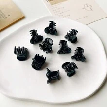 Juego de 10 pinzas de pelo pequeñas y sencillas de color negro y coloridas para uso diario, accesorios de pelo versátiles para fiestas, trenzas, ganchos de pelo, pinzas de pelo, pinzas de presión para el cabello