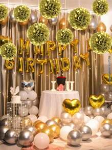 12 件/套纸花球挂饰，适用于派对、婚礼、庆典、户外装饰、生日派对 - 金色 - 查看 4