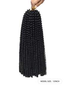 1 Pack Spring Twist Braided Crochet Wig, Suitable For Butterfly Braids, Soft & Fluffy, Explosive Twist Braid Short Fluffy Crochet Braid Wig, Synthetic Woven Hair Extensions (Tbug#) - Multicolor - View 11