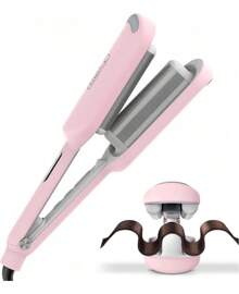 TYMO ROVY - Rizadora Iónica de Ondas de Playa Con Barril de Turmalina de Cerámica Para Mujeres, Antiarañazos, Rápida y Fácil, Doble Voltaje - Rosa - Ver 8