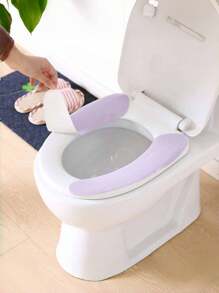 2pcs/Set, All-Season Universal Toilet Seat Covers, Toilet Seat Cushion Stickers, Toilet Lid Cover, Adhesive Toilet Bowl Cover Bathroom Decor Fall Decor - Multicolor - View 2