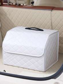 1pc Car Trunk Storage Box Leather Folding Car Storage Box Car Universal Storage And Miscellaneous Sorting Box - one-size - View 16