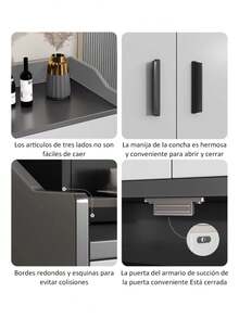 Alacenas Para Cocina Pequeñas Madera Con 3 Puertas 100cm - Gris - Ver 6