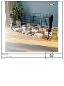 Pet Fencing For Small & Medium Dogs, Indoor Animal Fencing DIY Black Wire Isolation Gate Protective Fence With Door, Metal Pet Cage For Dogs - Multicolor - View 20
