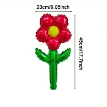 花卉铝箔气球套装，多用途花卉气球，商场活动花卉礼品，DIY花束气球，送给妻子和朋友的花束气球，适用于婚礼、情人节、生日、母亲节、妇女节和感恩节装饰 - 彩色 - 查看 7