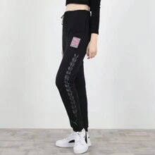 Puma Pantalones deportivos jogger de punto transpirables negros, con cintura elástica para entrenamiento al aire libre, correr y fitness