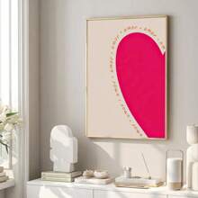 1pc,Pink"More Amor Por Favor " Wall Art,Vibrant And Fashionable Love Decor Room,College Pre-College Students Style Aesthetic,Vintage Poster Canvas Print, Minimalism Canvas Painting, Suitable For Home Decoration, Bar Cart,Cafe, Patio,Club, Music Room,Birthday Gift,Living Room, Bedroom, Living Room, Home Office, Kitchen,Bathroom Decoration, The Perfect Gift For Your Friends,Wall Decoration Gift 20*28 Inch, Unframed