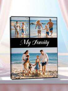 1Pc Customized Photo Canvas, Custom Name/Text Canvas,Collage Photos Canvas For Walls, Personalized Canvas Wall Art, Custom Images Printing, Art Canvas' Printing, Mother's Day Father's Day Birthday Gifts,Family Gifts,Gift For Friends/Mom/Dad/Kids/Girlfriend/Boyfriend Graduation