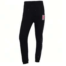 Puma Pantalones deportivos jogger de punto transpirables negros, con cintura elástica para entrenamiento al aire libre, correr y fitness