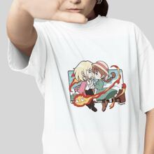 Camiseta Castillo Ambulante Howl y Sophie personajes pelicula - BELLA MODA - Blanco - Ver 1