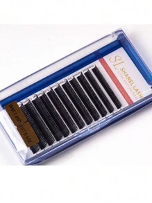 12 Reihen nasse Anime-Stil Manga Wimpernverlängerungen 0,07/0,05 D Curl 8-15mm nasser Look Wimpern A-Form Cosplay Manga Spitzen weiche Wimpern Nerz flauschig Einzelne Russische Volumen Natürliche Vorbereitete Volumen Fächer Falsche Wimpern Zubehör Cilios für Profis