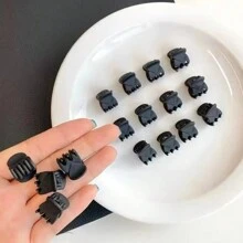 Juego de 10 pinzas de pelo pequeñas y sencillas de color negro y coloridas para uso diario, accesorios de pelo versátiles para fiestas, trenzas, ganchos de pelo, pinzas de pelo, pinzas de presión para el cabello