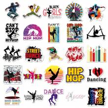 50pcs Street Dance Stickers Cool Room DIY Waterproof Decoration Suitable For Mobile Phone Computer Wall Skateboard Water Cup Window, Teens Small Gift