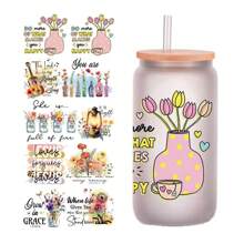 5 tờ/bộ bình hoa dễ thương thiết kế cao bồi UV Dtf nhãn dán chuyển đổi chống thấm nước 3d DTF nhãn pha lê nổi 16oz nhãn dán tường bọc cốc thủy tinh trang trí chà xát sổ lưu niệm chất liệu sổ lưu niệm chất lượng cao kem chống nắng để tự làm trang trí kính máy tính xách tay vỏ điện thoại di động tủ lạnh máy tính bình nước máy tính xách tay máy tính xách tay kế hoạch bàn thủ công mỹ nghệ nhãn dán chất liệu hợp thời trang hoa văn - Nhiều màu - Xem 4