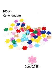 100pcs Multi-Color Mini Flower Confetti, Colorful Paper Confetti Tabletop Decorations For Party
