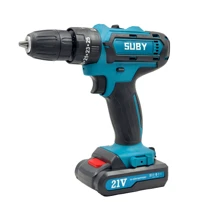 1 套 SUBY 无绳冲击钻，带 2 节电池和 24 件配件钻头，适合家居装修、DIY