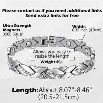 1pc New Leaf Diamond Magnet Bracelet Ancient Red Copper Brushed Adjustable Bracelet