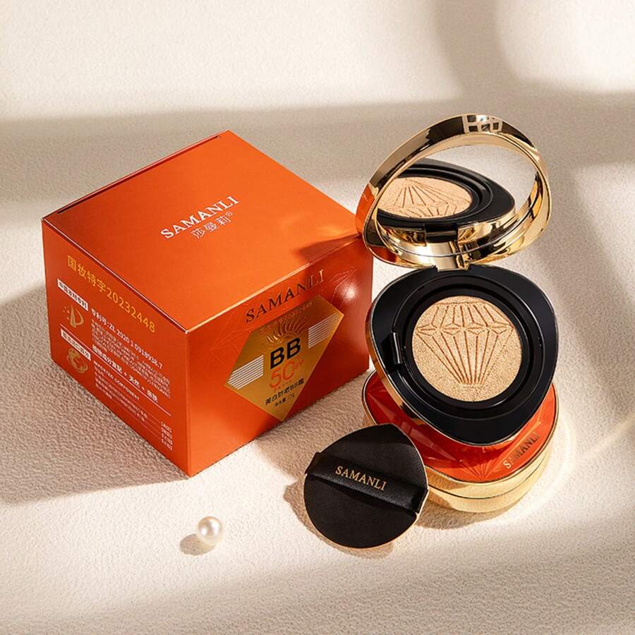 15g Creme BB Clareador e Protetor UV Shamani - Ilumina a Pele, Hidratante, FPS50+, Adequado para Todos os Tipos de Pele, Para Mulheres