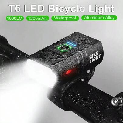 NetHong USB Rechargeable LED Bicycle Headlight Bike Front Rear Light Cycling Lamp UK