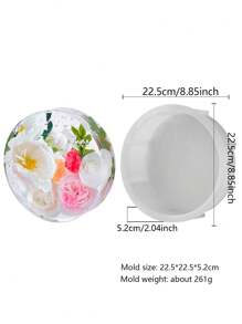 用于铸造和花卉保存的拱形硅胶树脂模具 - 深环氧树脂模具套装，适用于 DIY 婚礼、情人节礼物和家居装饰工艺品 - ，柔韧且不变形的材料，易于脱模和清洁 - 白色 - 查看 13