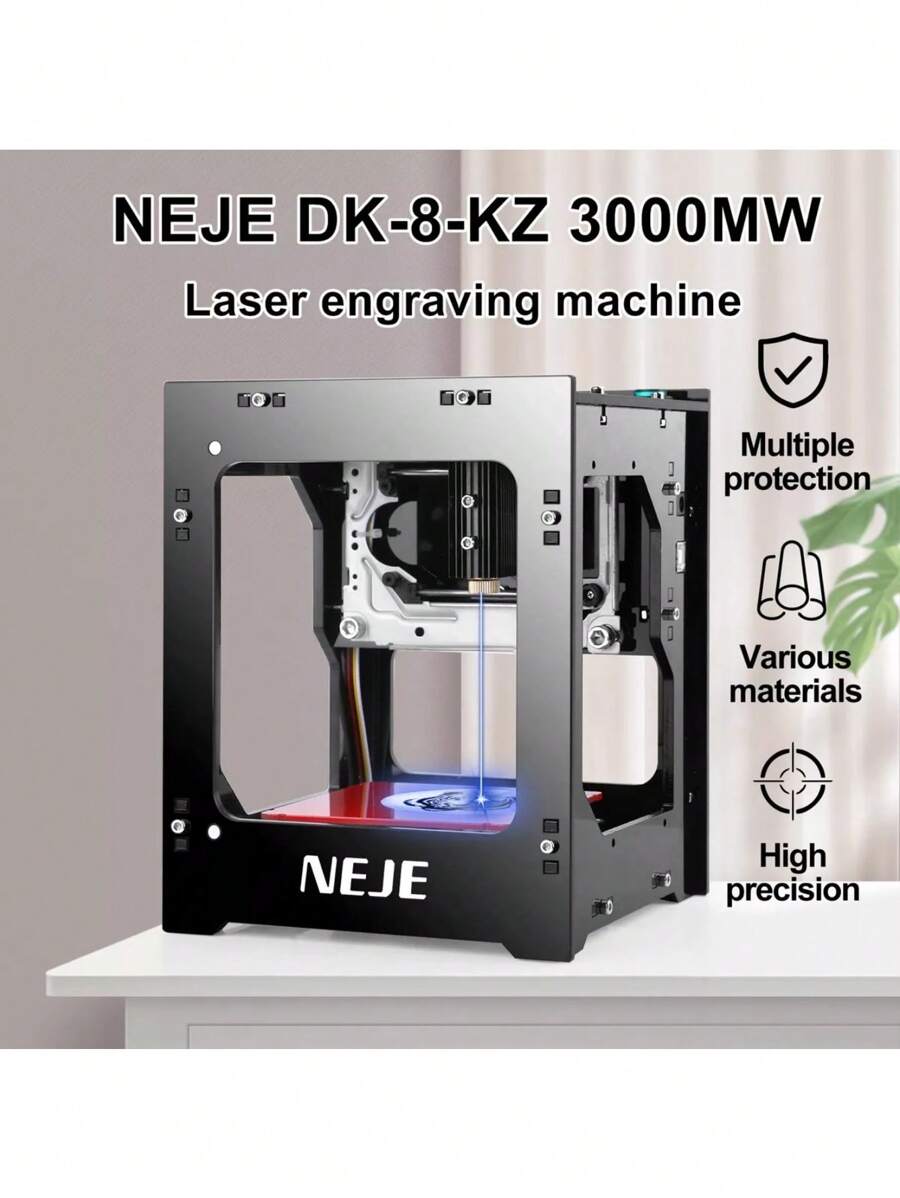 Máquina De Grabado Láser Rayo Ultra Delgado Portátil 3000mw - Negro - Ver 1