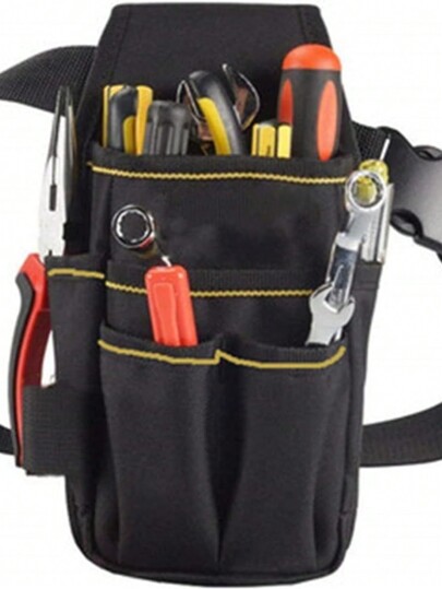 Sac à outils pratique de poche avec pinces, tournevis, crayon, marteau, clé, organisateur de pack de taille
