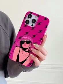 Fashion Creative Girl With Sunglasses Design Phone Case, Phone Case - Multicolor - View 3