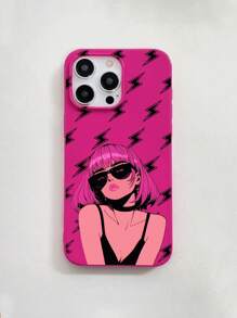 Fashion Creative Girl With Sunglasses Design Phone Case, Phone Case - Multicolor - View 5