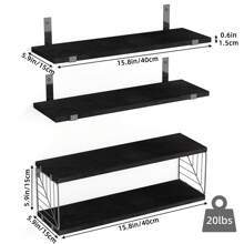 Superlele 3+1/4+1 Tier Bathroom Floating Shelves Over Toilet, 15.8in Farmhouse Rustic Wood Shelves, Wall Decor For Bathroom, Living Room, Bedroom And Kitchen Home Bathroom Decor Bathroom Organizer