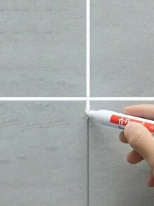 1/2pcs Tile Grout Pen For Kitchen/Bathroom Wall And Floor Tile Seam Colorant Restoration, Waterproof And Mildew-Resistant