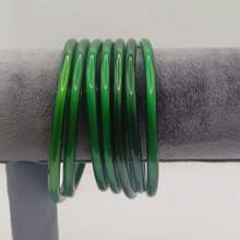 7pcs/Set Colorful Silicone Jelly Bangles Fashion European & American Multi-Layer Bracelets - Multicolor - View 15