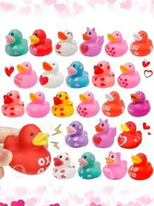 15 piezas Patito de goma lindo, decoración de escritorio, regalo de pareja, manualidades DIY, regalo acuático, patito de goma pequeño, patito chillón lindo, regalo para Pascua, San Valentín, intercambio en el aula, decoración de fiesta, premios de juegos, fiesta, fiesta, regalo de fiesta - Multicolor - Ver 2