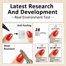 GLOZ 2pcs 18ml Gel Base Coat And Top Coat Set - Glossy, Long-Lasting, Removable, LED Lamp Assisted, Gel Base Coat And Top Coat, Nail Art Design, Nail Care Gift, Suitable For Women - 無色 - 查看 5