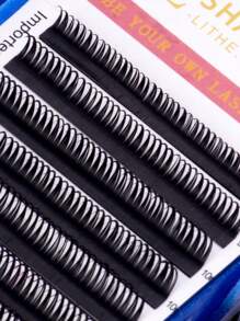 12 Reihen nasse Anime-Stil Manga Wimpernverlängerungen 0,07/0,05 D Curl 8-15mm nasser Look Wimpern A-Form Cosplay Manga Spitzen weiche Wimpern Nerz flauschig Einzelne Russische Volumen Natürliche Vorbereitete Volumen Fächer Falsche Wimpern Zubehör Cilios für Profis