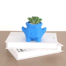 1 pieza Maceta de planta suculenta con estilo minimalista y cara sonriente, diseño creativo con orificio de drenaje, artesanía de decoración del hogar y jardín, ideal como regalo, decoración del hogar, jarrón, decoración de habitación, jarrón de flores, jarrón de vidrio